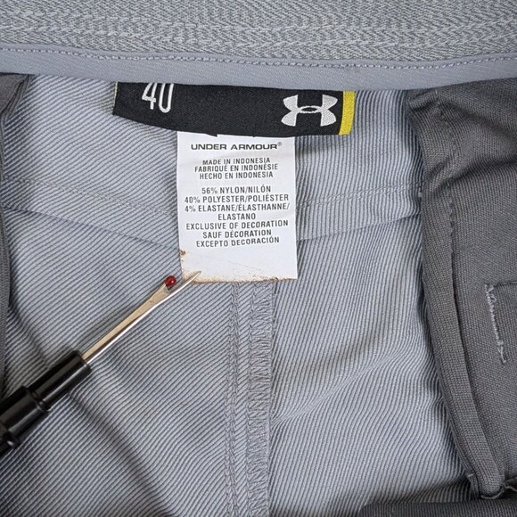 Under Armour Golf Shorts Gray Size 40 HeatGear Lightweight Stretch Nylon Blend - Picture 6 of 9